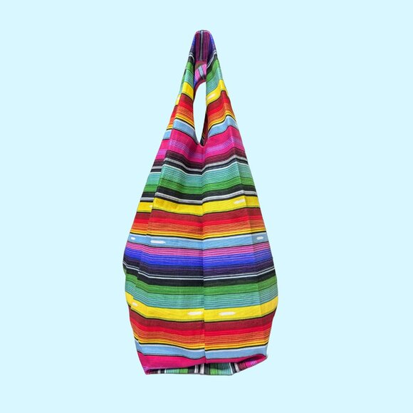 Reusable Fabric Bag T-shirt Style Colorful Print - Picture 3 of 6